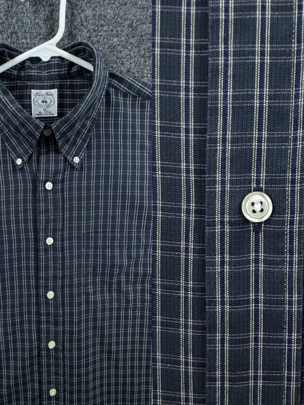 Brooks Brothers Button-Down XL Blue Long Sleeve Men Preppy Business Cotton Shirt